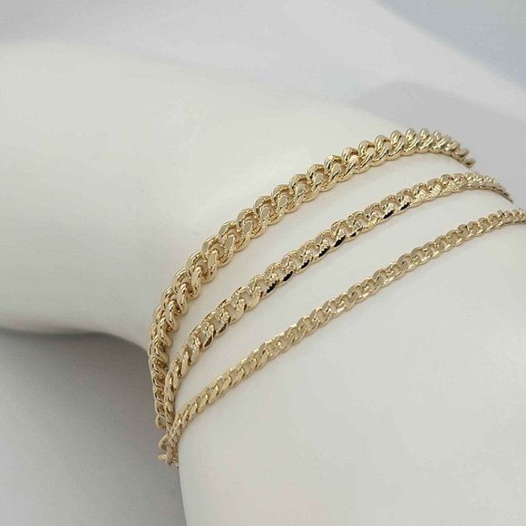 Brand New Brazilian 18k Gold Filled 3 ROW Bracelet - Picture 5 of 7